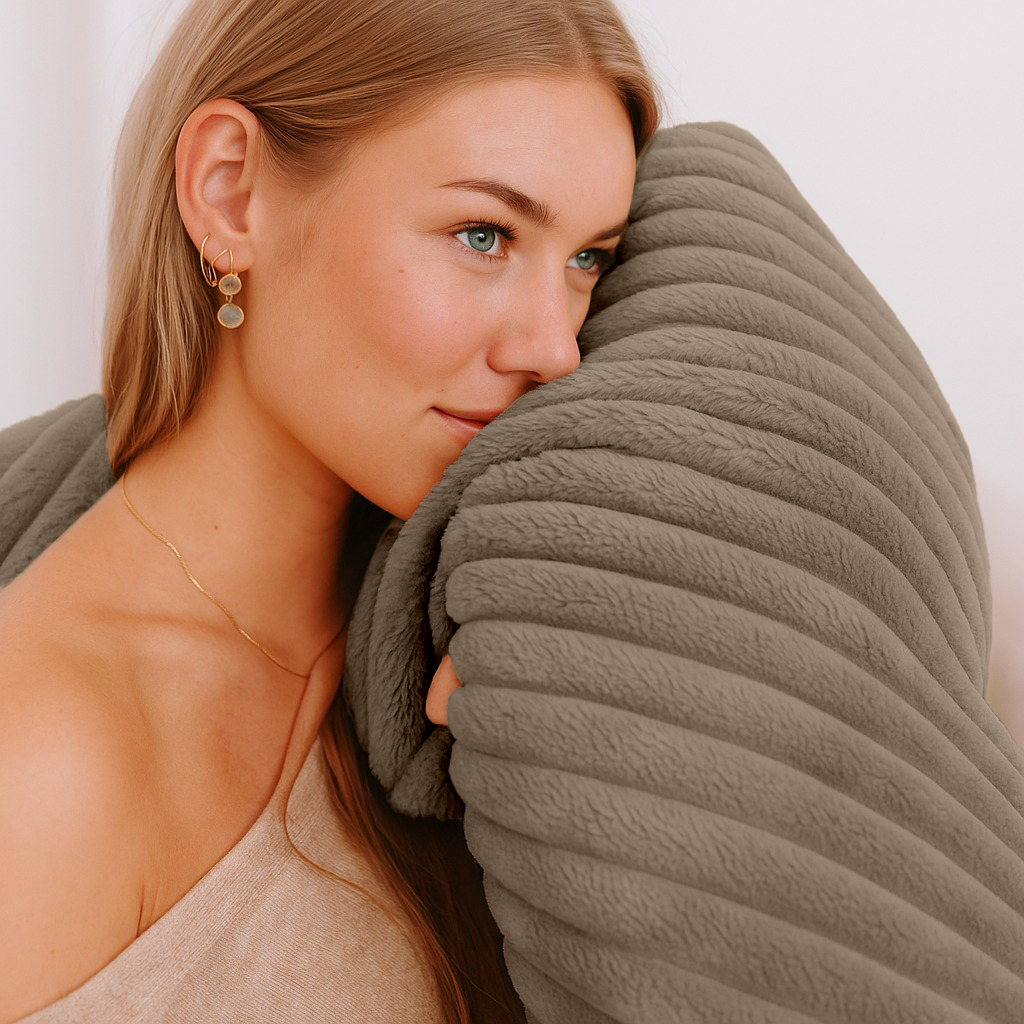 Dekbedovertrek Teddy Chunky Rib™ Iced Coffee Taupe