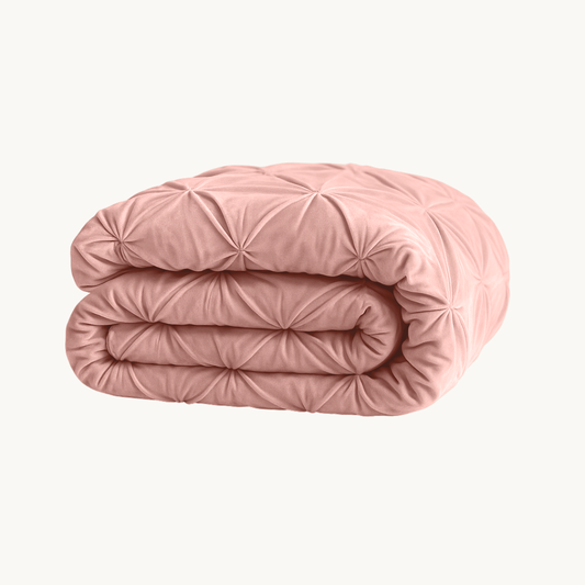 Dekbed Zonder Overtrek Velvet Diamond Roze met luxe diamant patroon