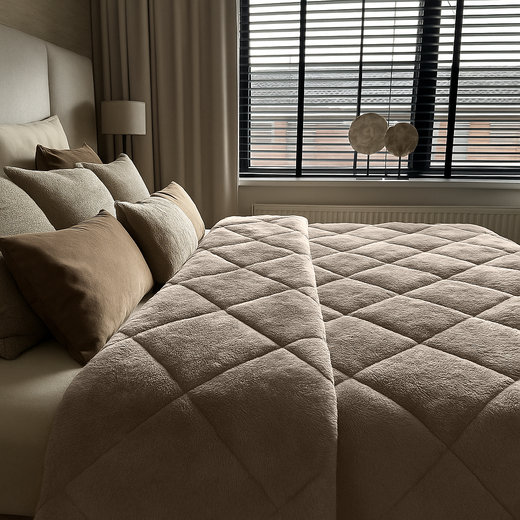 Dekbed Zonder Overtrek Teddy Fluffy™ Iced Coffee Taupe