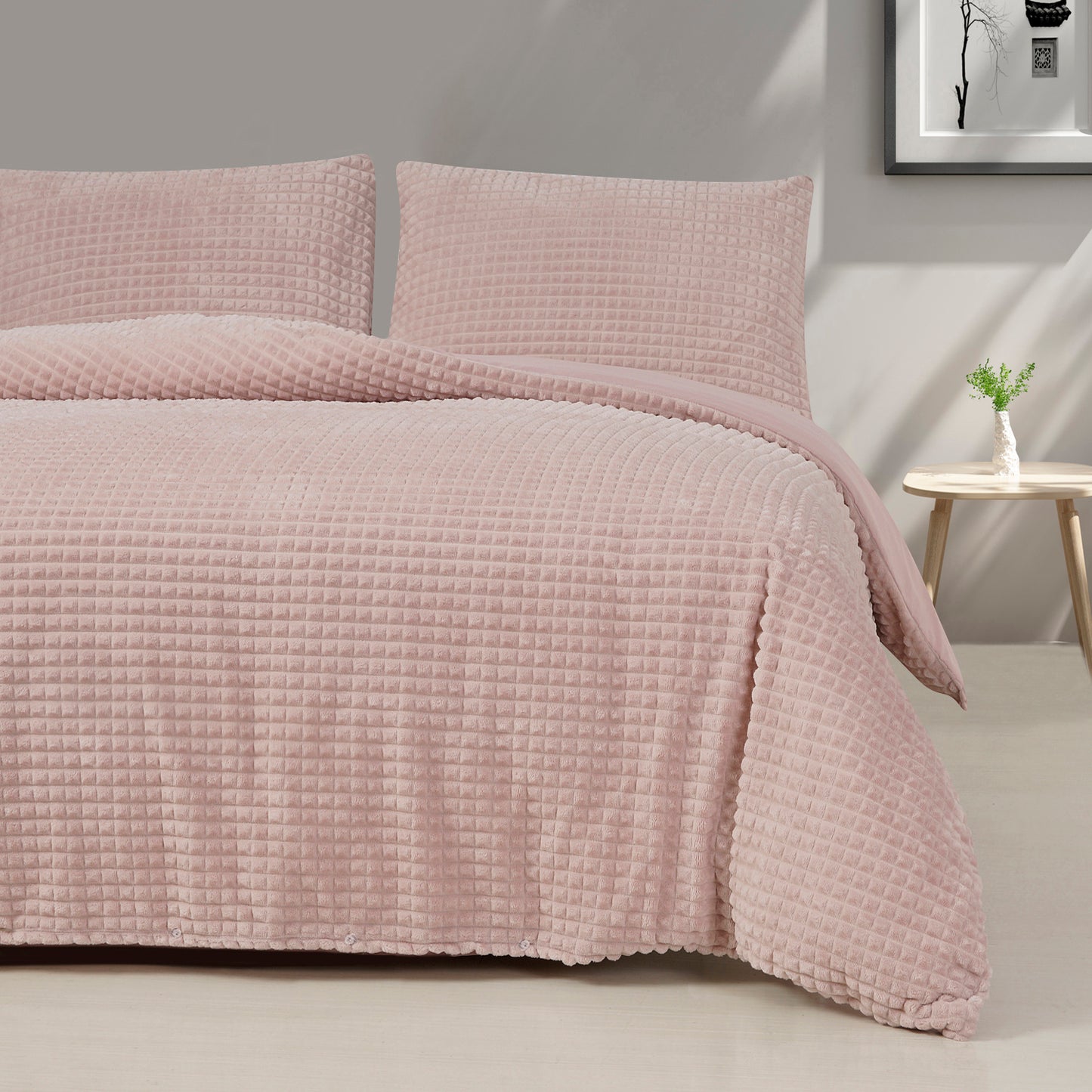 Dekbedovertrek Teddy Polar Bear Fur Soft Pink