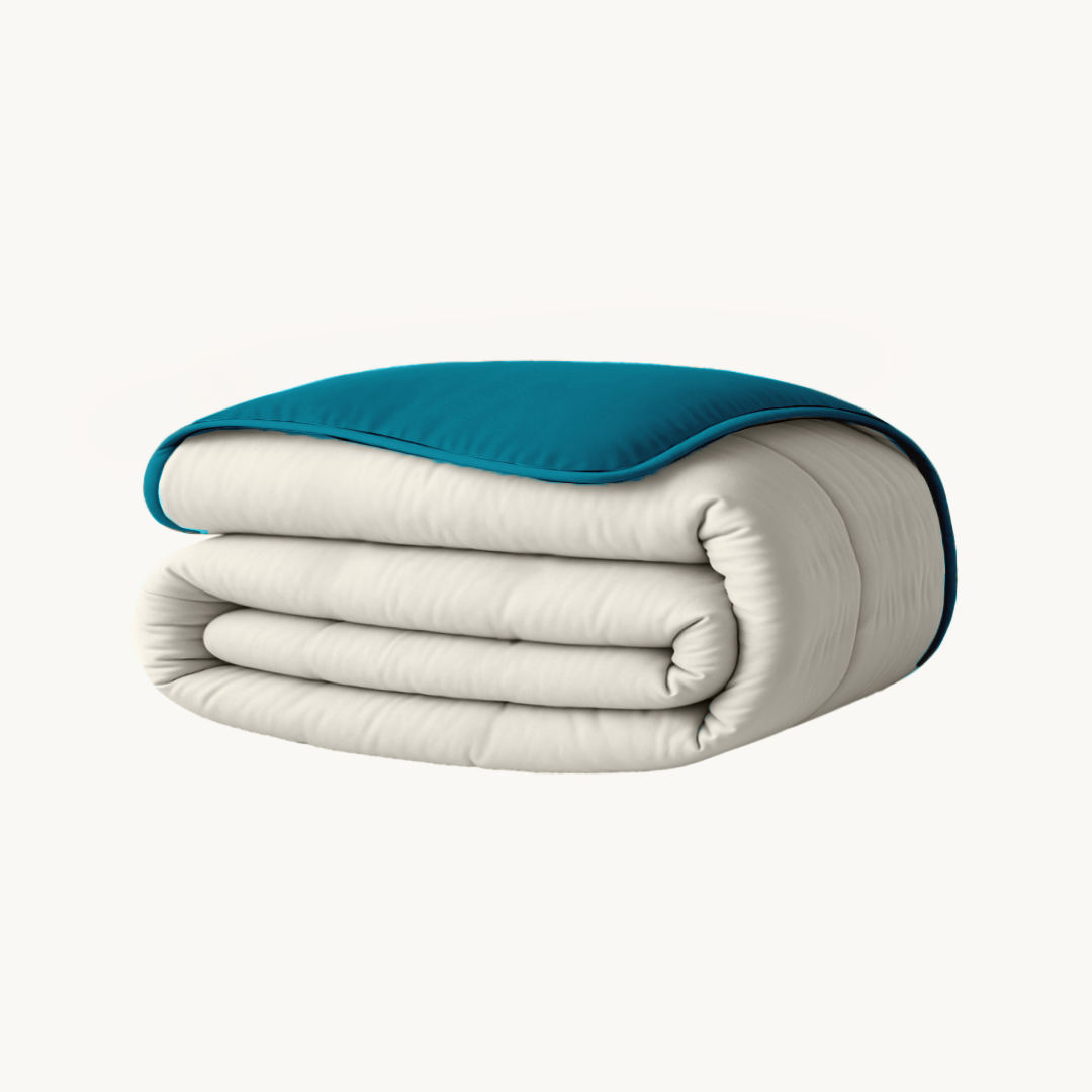 Dekbed zonder Overtrek Mat Satijn™ Grey / Petrol