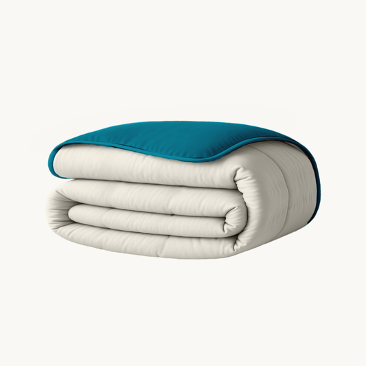 Dekbed zonder Overtrek Mat Satijn™ Grey / Petrol