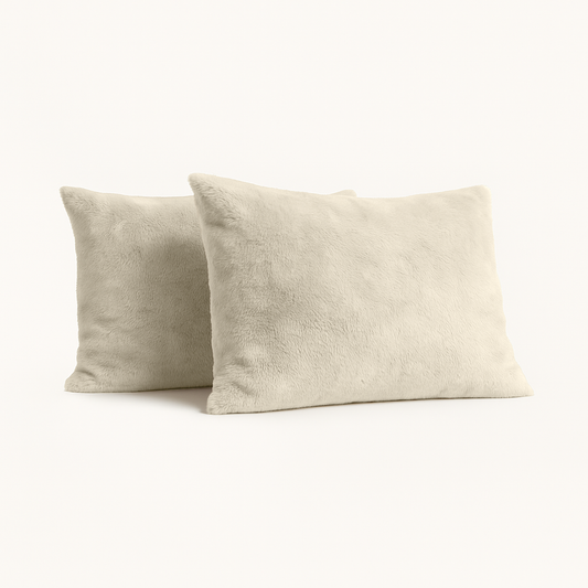 Y-NOT Kussenslopen Teddy Fluffy Nude 60x70cm 2-Pack