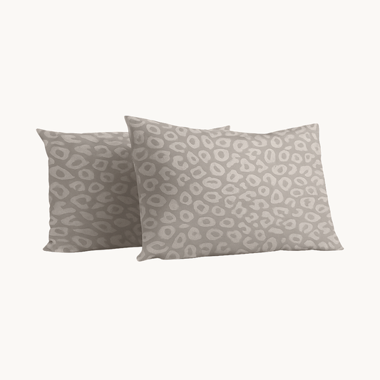 Y-NOT Kussenslopen Velvet Panther Skin Taupe 60x70 cm 2-pack