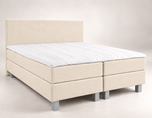 Y-NOT - Lina Teddy Boxspring - Complete set - Offwhite