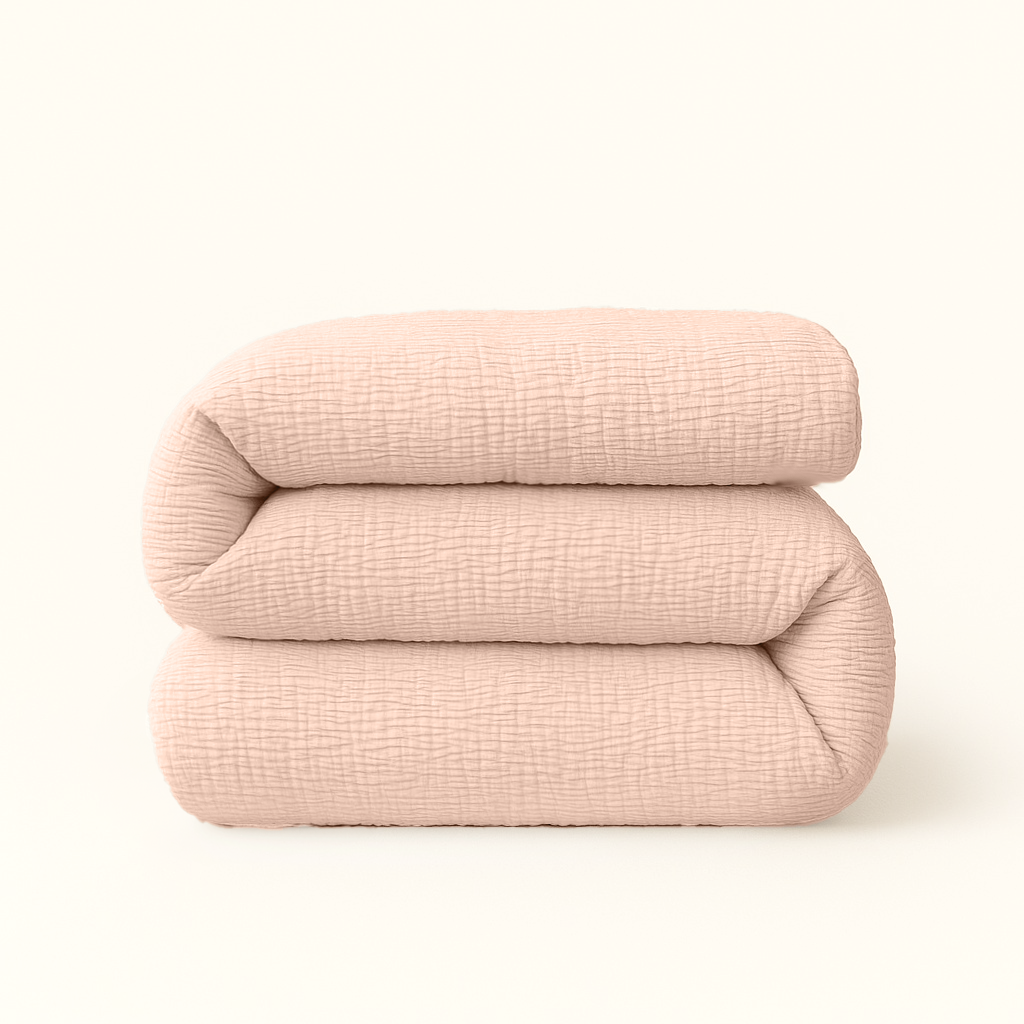 Dekbed Zonder Overtrek Micro Mousseline Roze