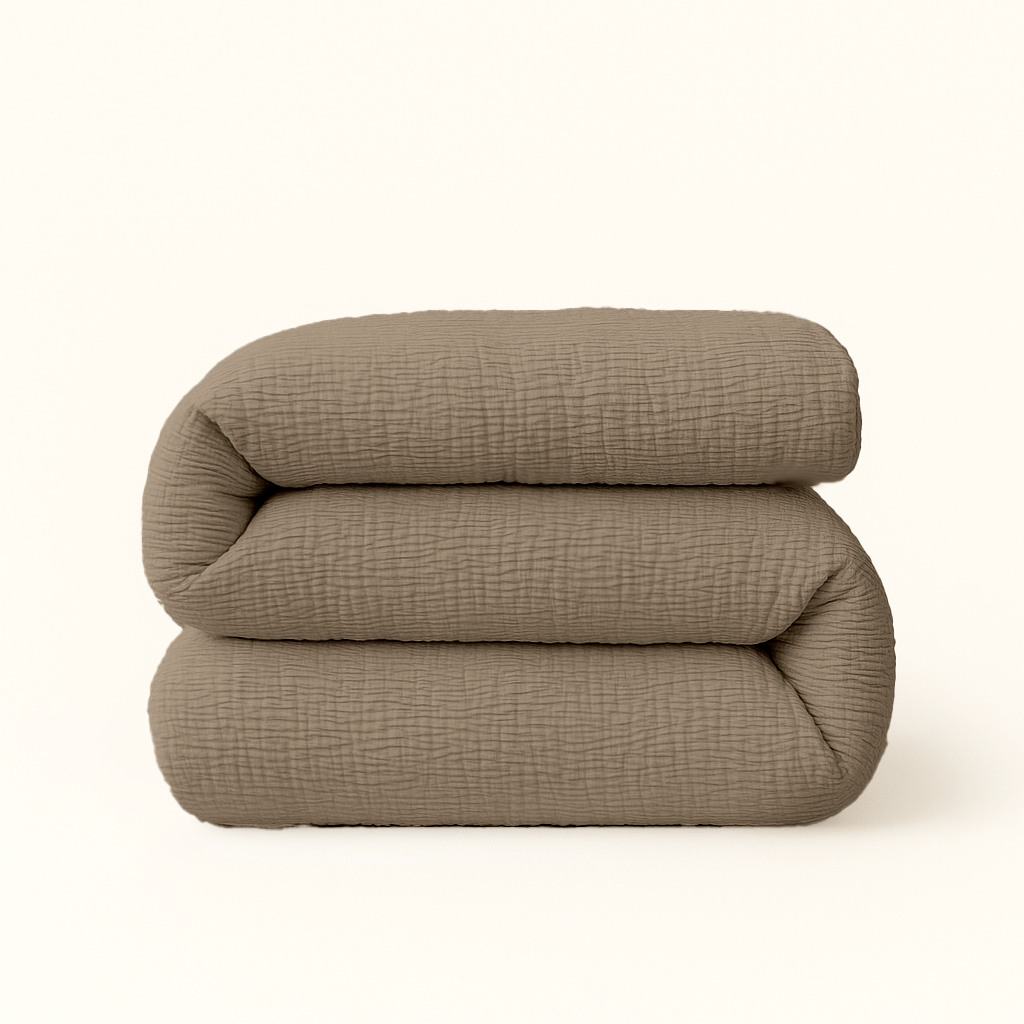 Dekbed Zonder Overtrek Micro Mousseline Taupe