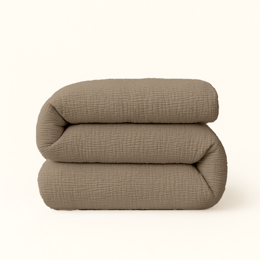 Dekbed Zonder Overtrek Micro Mousseline Taupe