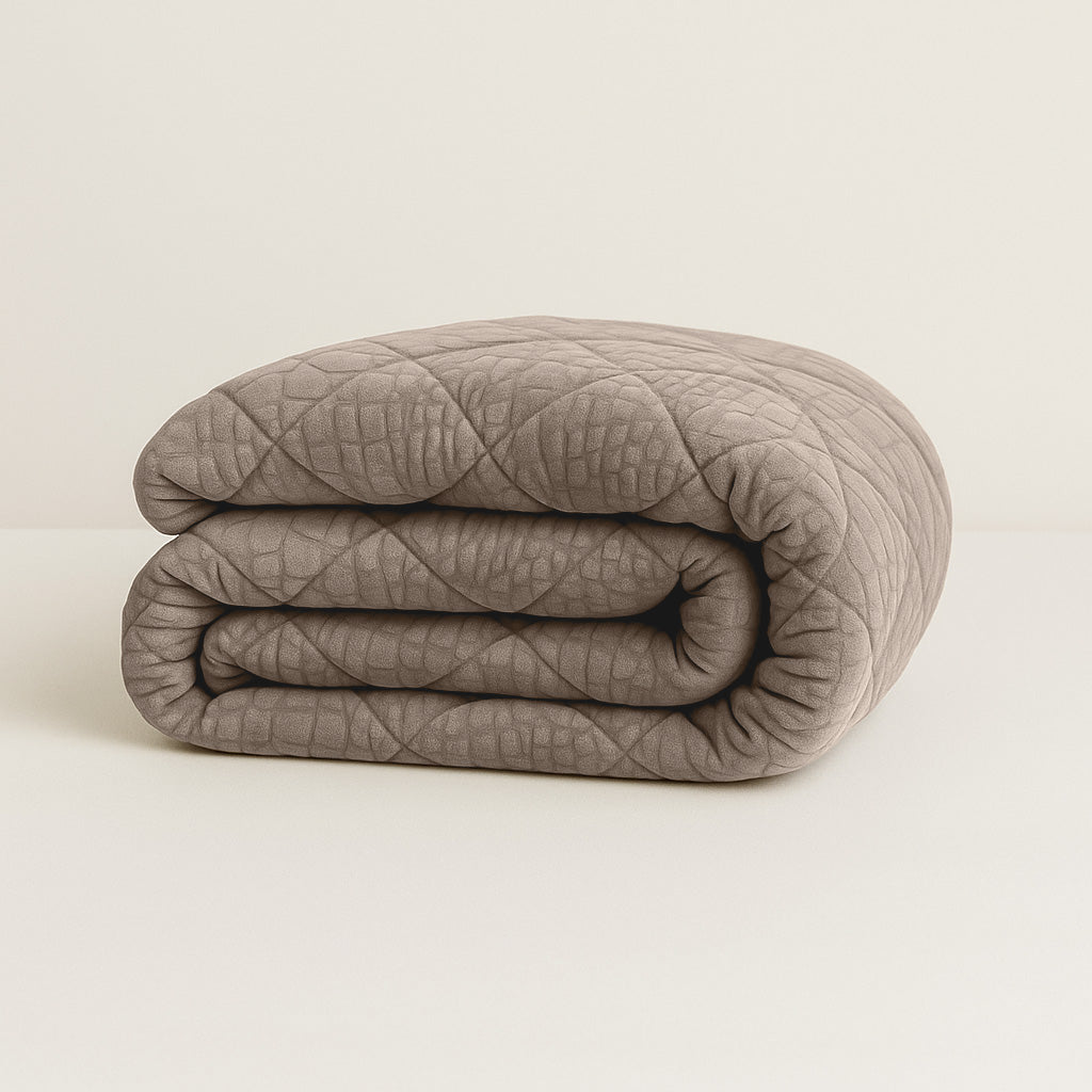 Dekbed Zonder Overtrek Velvet Snake Skin Desert Taupe