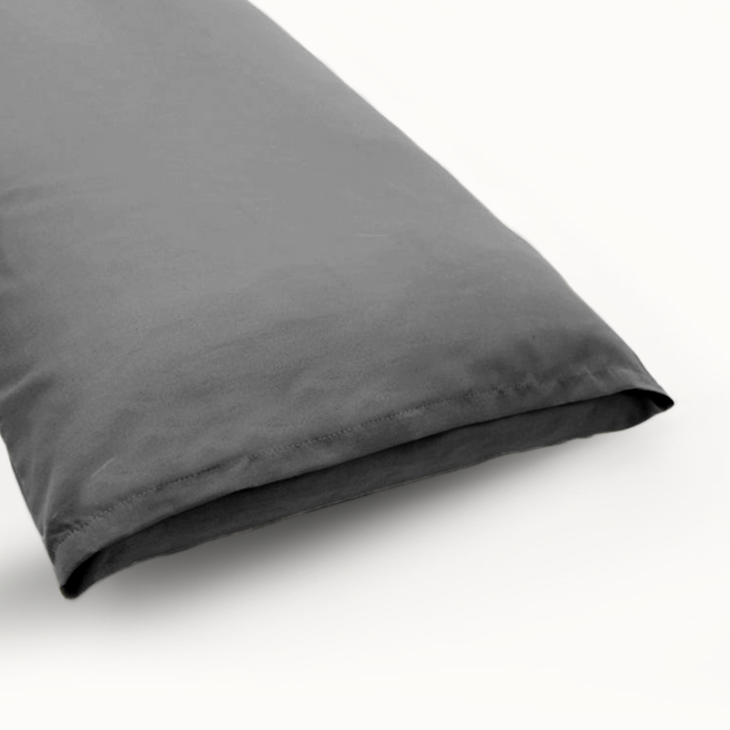 Bodypillow Kussensloop Premium Katoen Antraciet 40x145cm