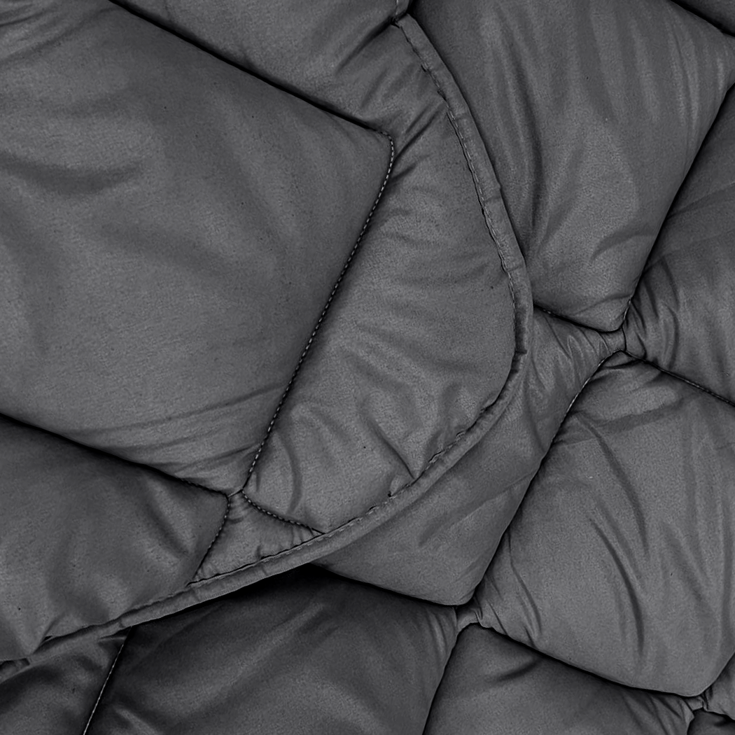 Dekbed Zonder Overtrek Mat Satijn Antracite (220cm lang)
