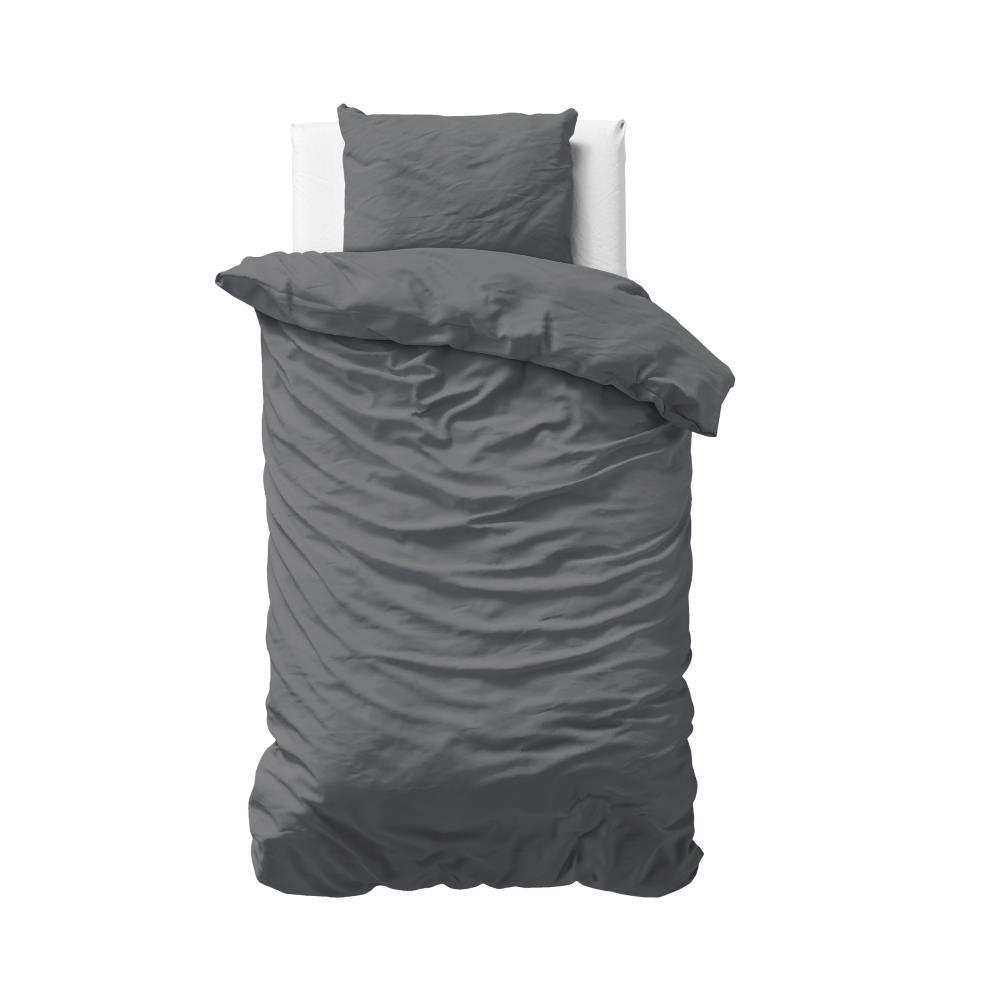 Dekbedovertrek set Effen Luxe Katoen Satijn Antraciet - Y-NOT | be different