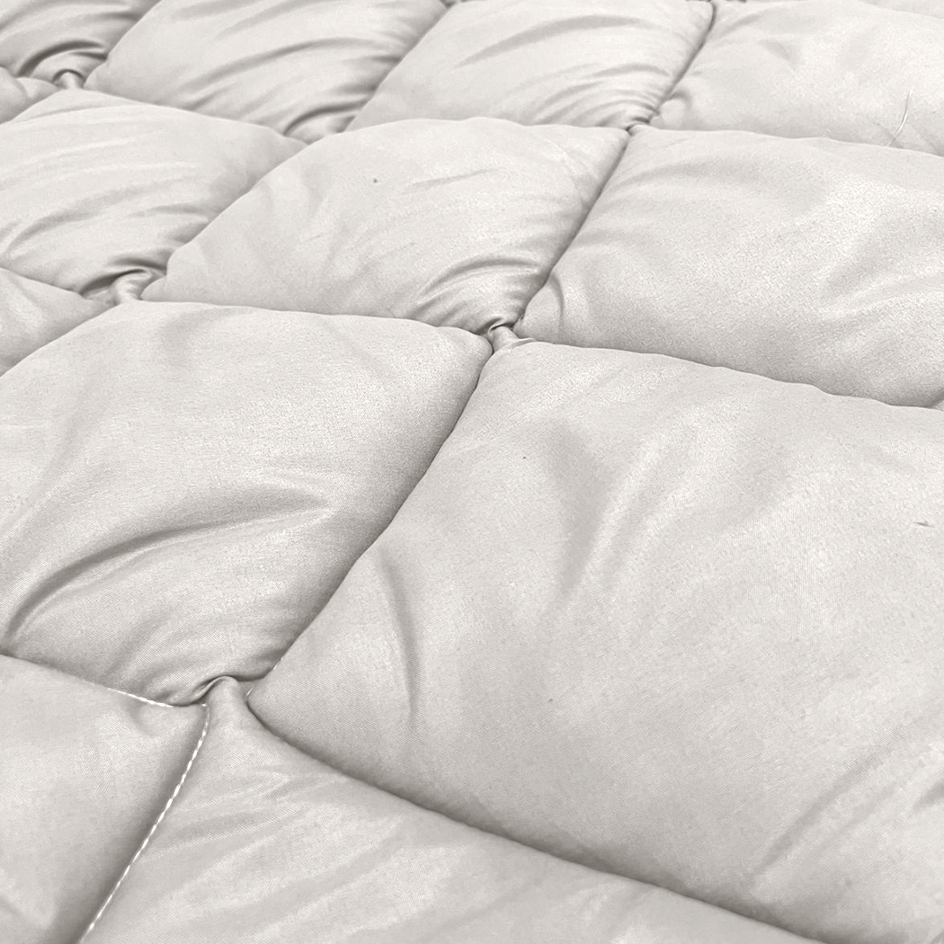 Dekbed Zonder Overtrek Mat Satijn Offwhite (220cm lang)