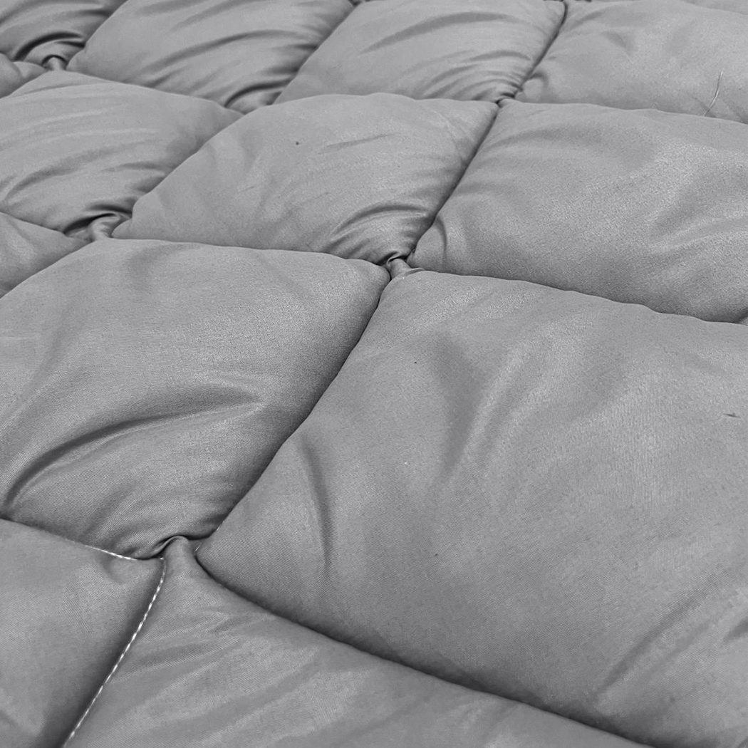 Dekbed Zonder Overtrek Mat Satijn Grey (220cm lang)