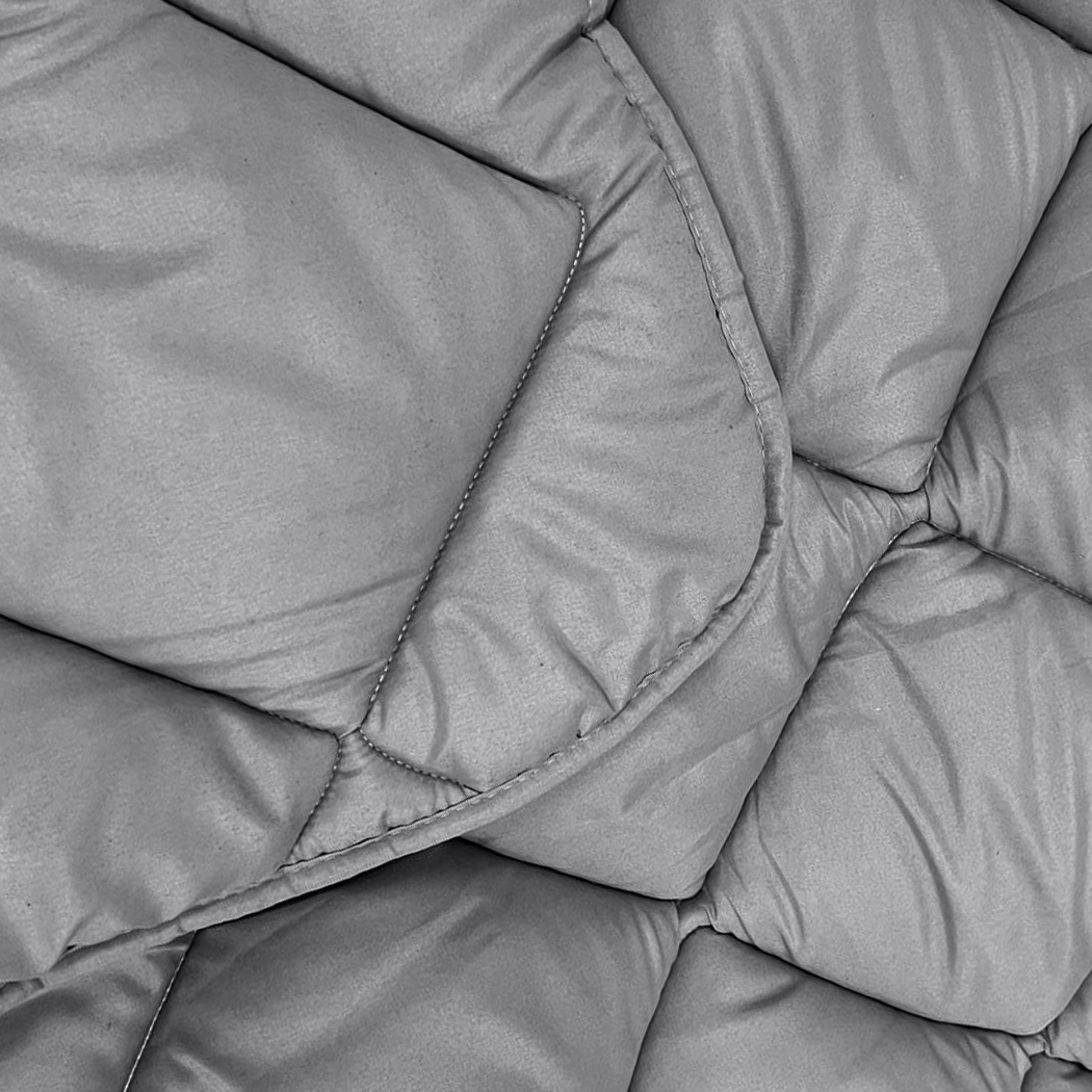Dekbed Zonder Overtrek Mat Satijn Grey (220cm lang)