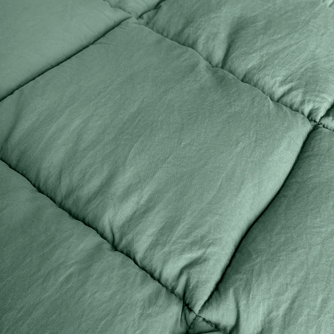Dekbed Zonder Overtrek Stone Washed Groen