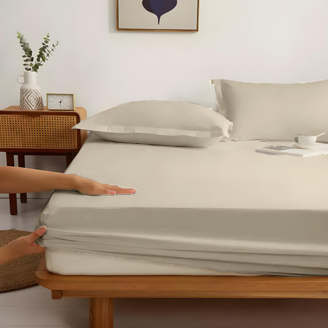 Matras Hoeslaken Premium Katoen Satijn Zand