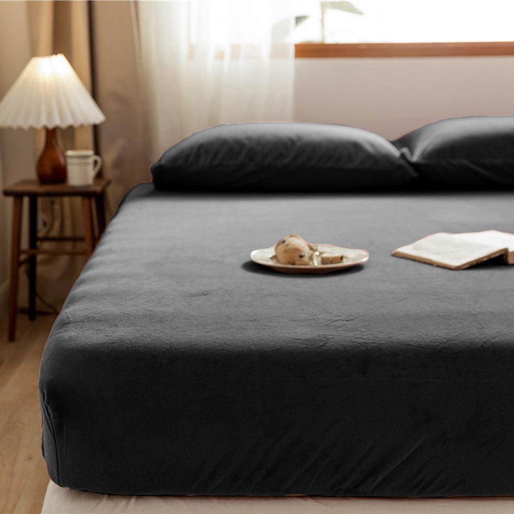 Matras Hoeslaken Velvet Jet Black