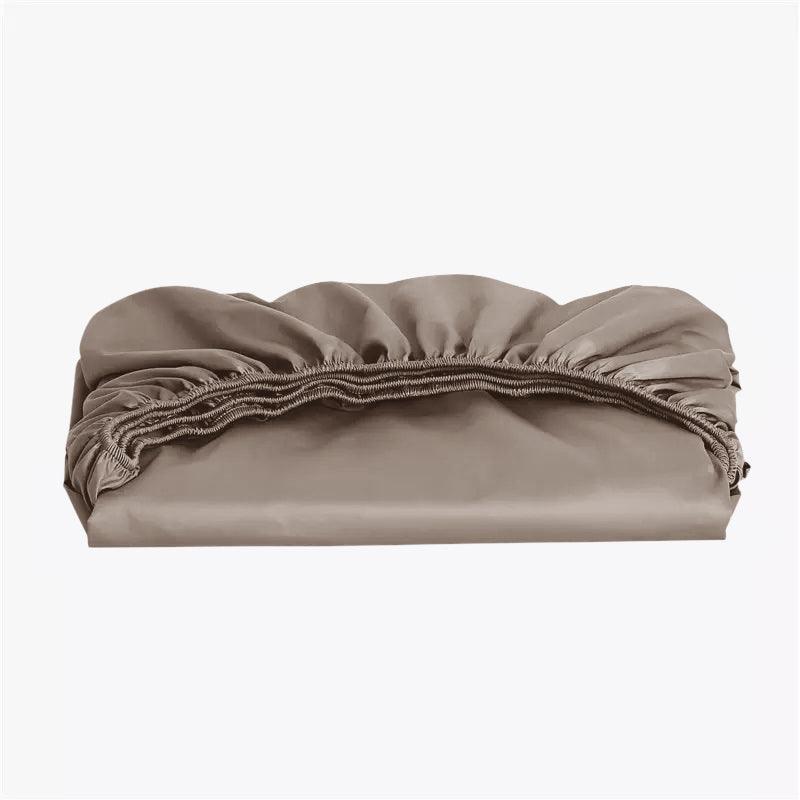 Matras Hoeslaken Katoen Satijn Premium Taupe