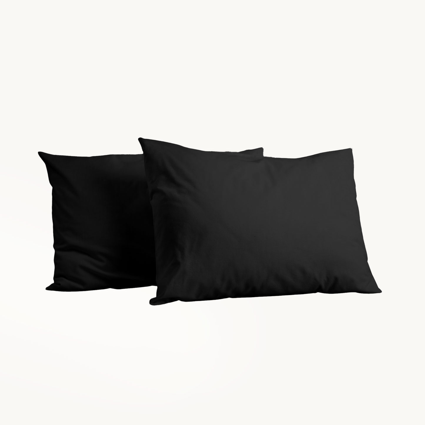 Kussenslopen Premium Katoen Black 60x70 cm 2-Pack