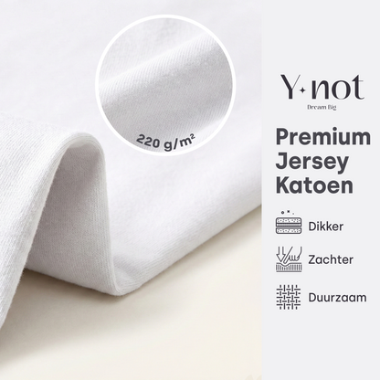 Matras Hoeslaken Premium Dubbel Jersey Katoen Wit