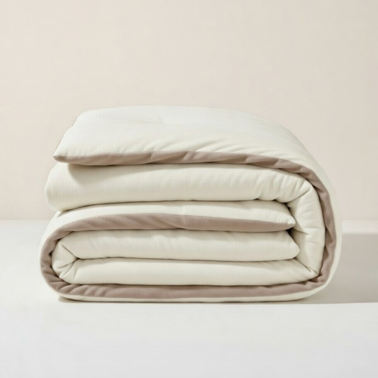 Y-NOT Jersey Flanel Dekbed Taupe/Creme