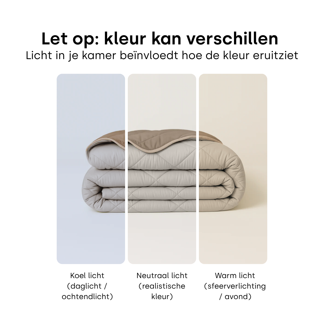 Y-NOT All Year Dekbed Offwhite / Taupe