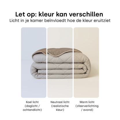 Y-NOT All Year Dekbed Offwhite / Taupe