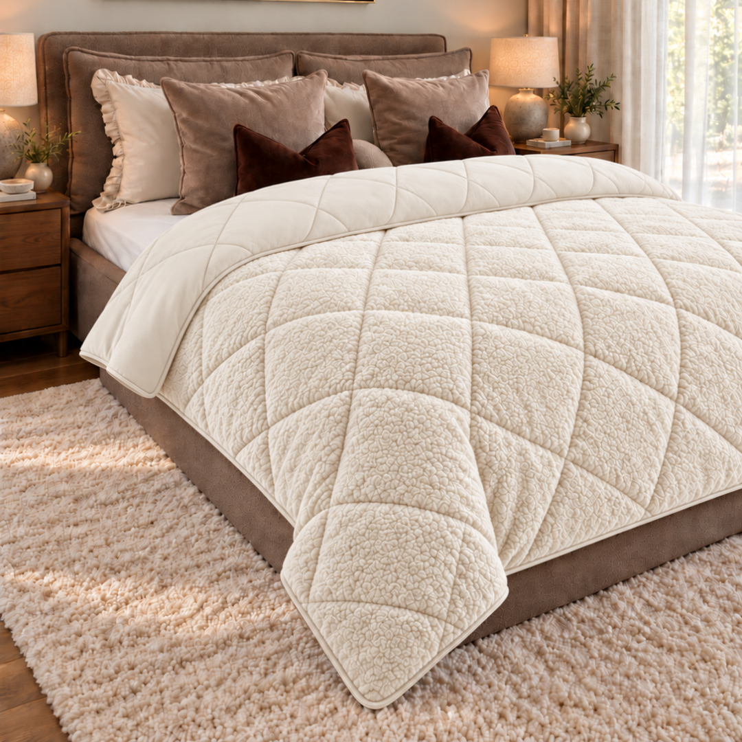 Y-NOT Teddy Dekbed Pearl White