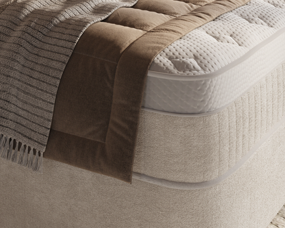 Arcus bed met Opbergruimte + Hybrid Pocket 500 Matras  - Nº29 - Ivory