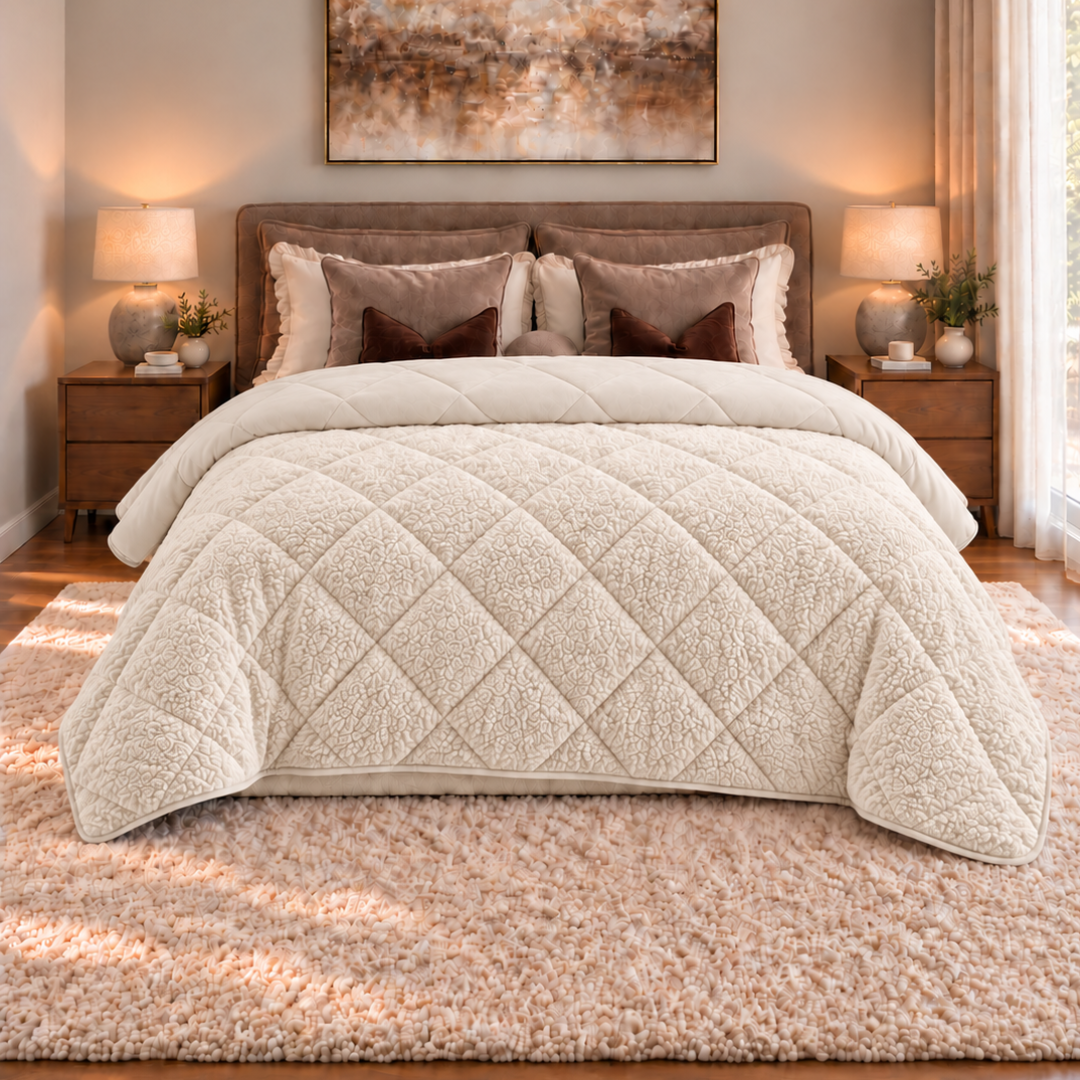 Y-NOT Teddy Dekbed Pearl White