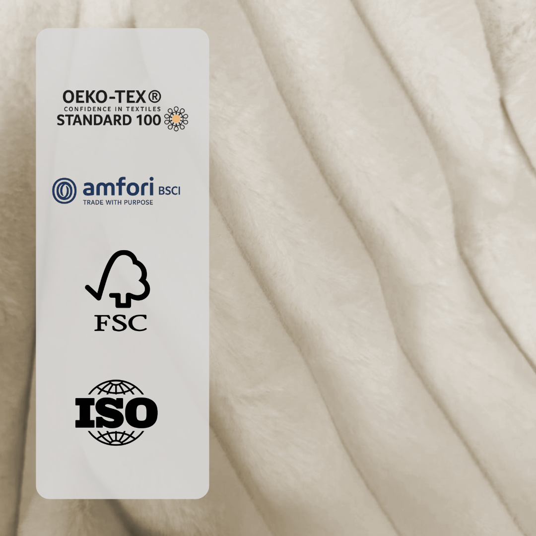 Dekbed Zonder Overtrek Teddy Chunky Rib™ Cappuccino White