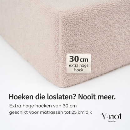 Matras Hoeslaken Teddy - Blush Pink