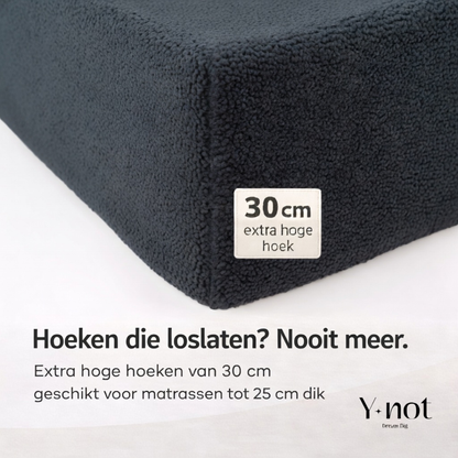 Matras Hoeslaken Teddy -  Jet Black