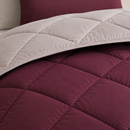 Y-NOT Zomerdekbed Plum / Offwhite