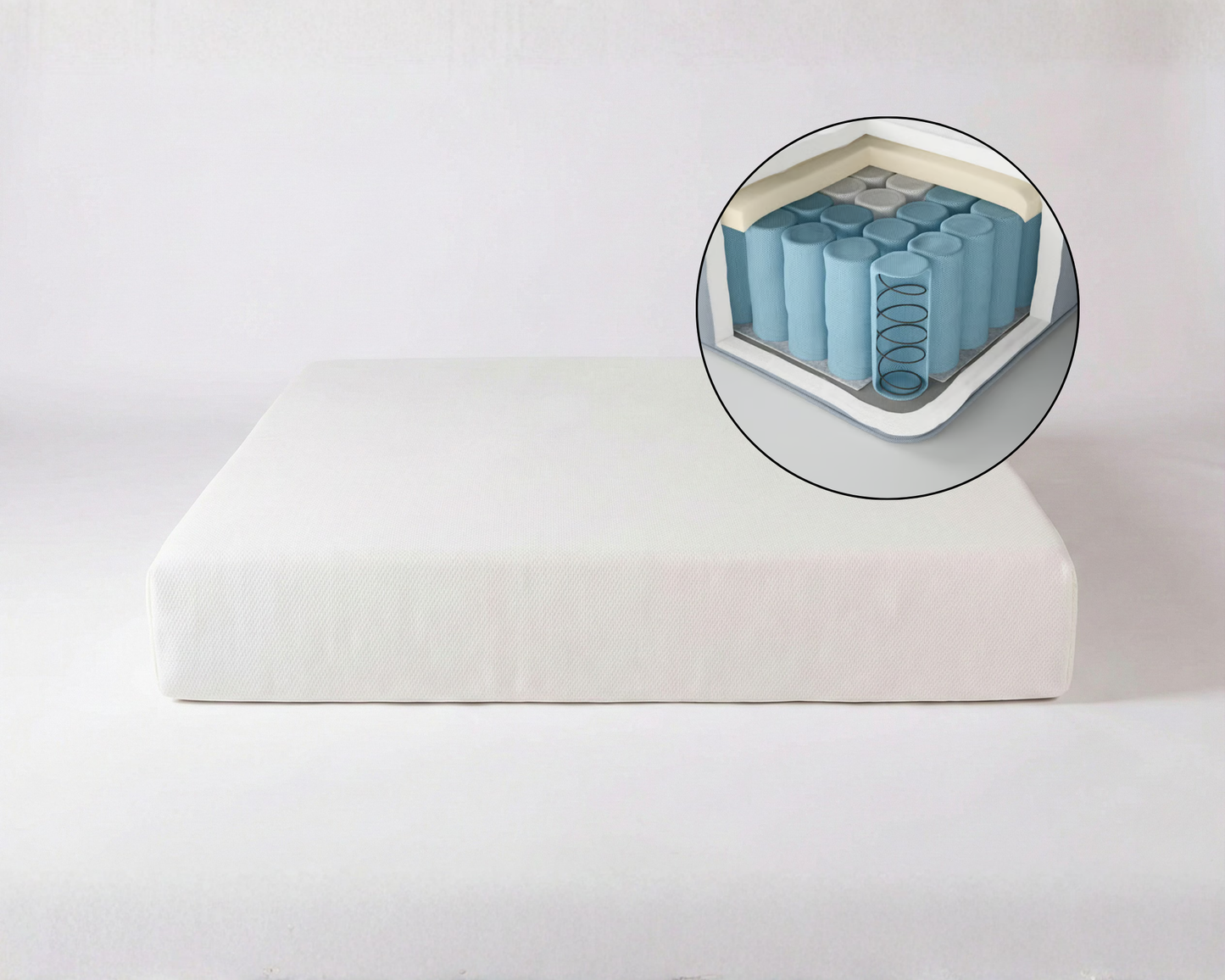 Amore Velvet bed met Opbergruimte + Hybrid Pocket 500 Matras - Nº89 - Taupe