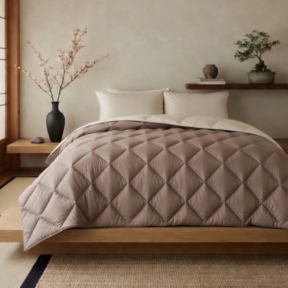 Y-NOT All Year Dekbed Offwhite / Taupe