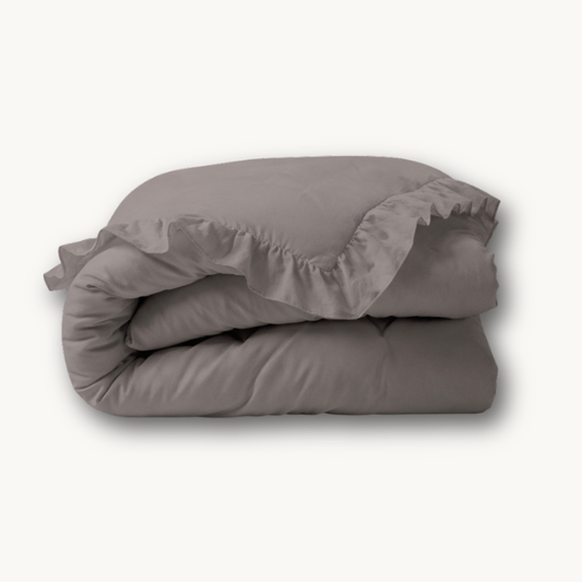Dekbed Zonder Overtrek Ruffles Taupe (220 cm lang)
