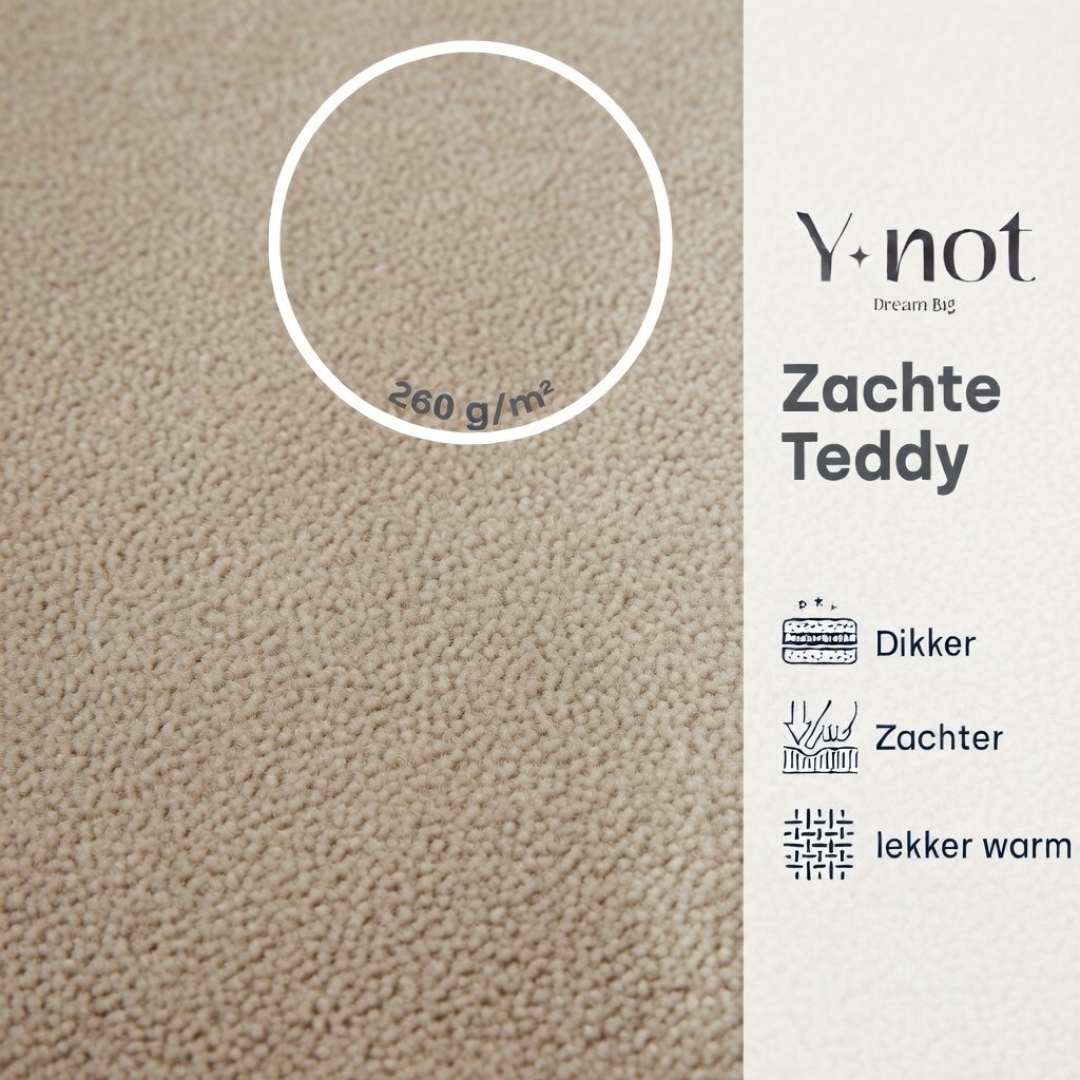 Matras Hoeslaken Teddy - Iced Coffee Taupe