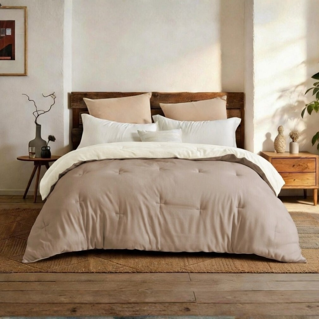 YNOT Dreambed Signature Jersey Fleece Taupe/Creme