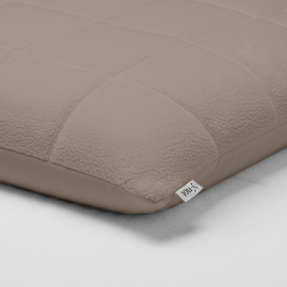 Kussenslopen Vol & Gevoerd Teddy Taupe/Grey  2-Pack 60x70 cm