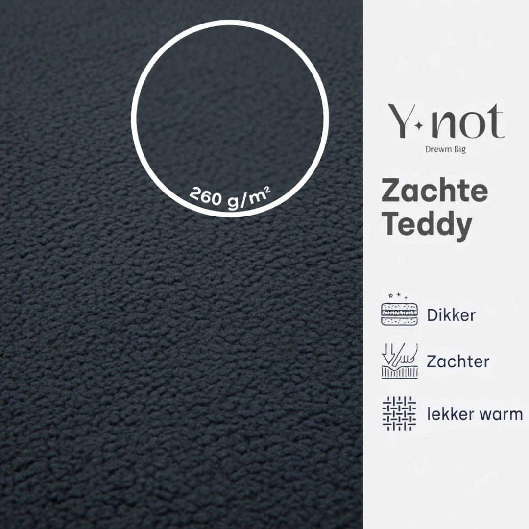 Matras Hoeslaken Teddy -  Jet Black