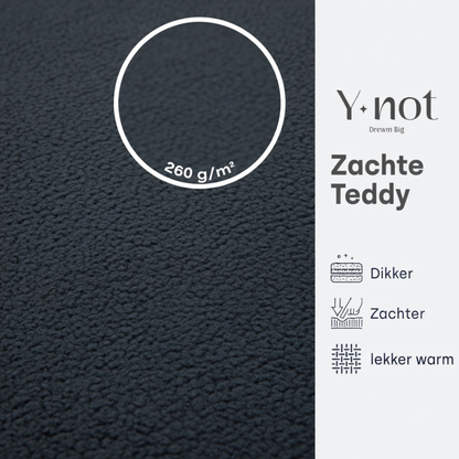 Matras Hoeslaken Teddy -  Jet Black