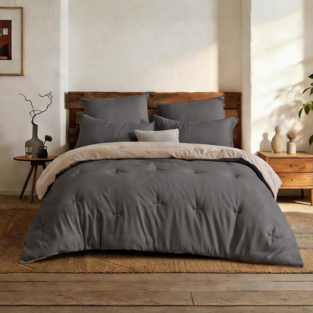 YNOT Dreambed Signature Jersey Fleece Taupe/Antra