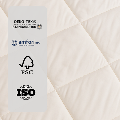 Dekbed Zonder Overtrek Mat Satijn Pearl White (220 cm lang)