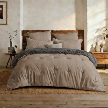 YNOT Dreambed Signature Jersey Fleece Taupe/Antra