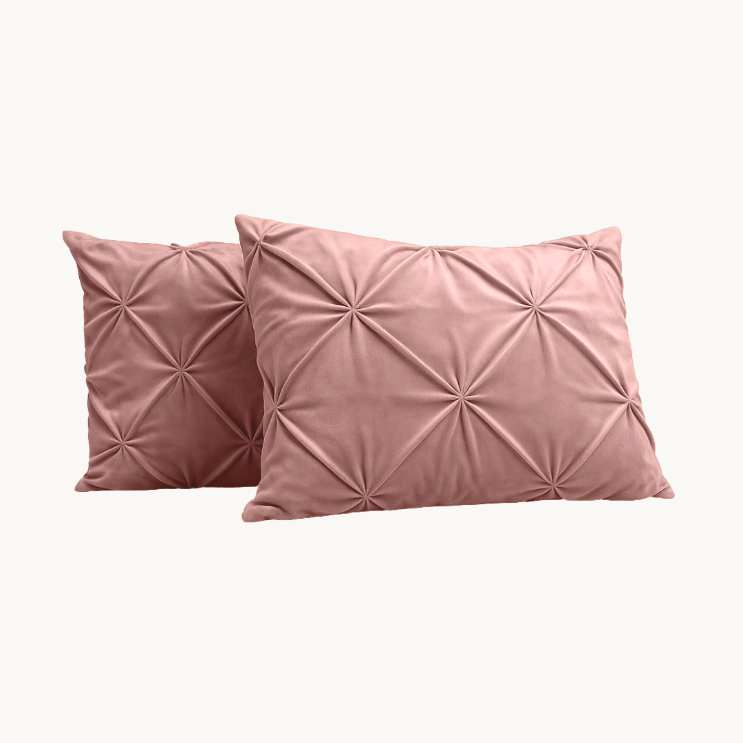 Kussenslopen Velvet Diamond Roze 60x70cm 2-Pack