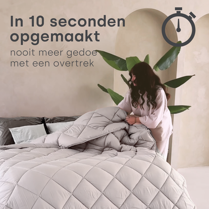 Dekbed Zonder Overtrek 4-Seizoen Mat Satijn Zwart