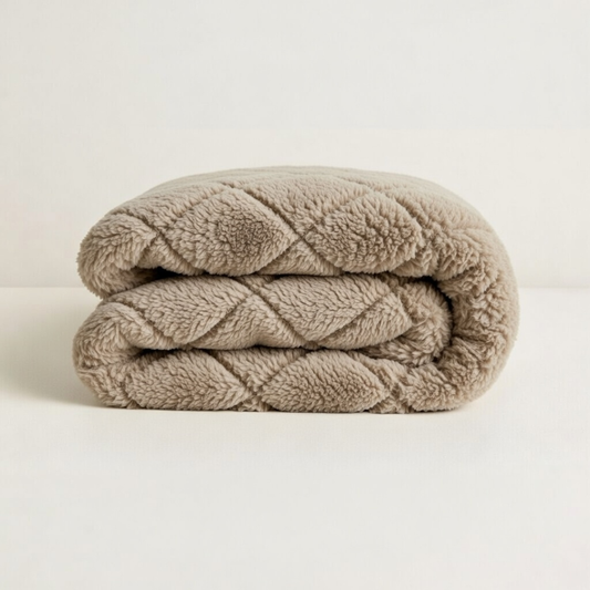 Dekbed Zonder Overtrek Teddy Fluffy™ Iced Coffee Taupe