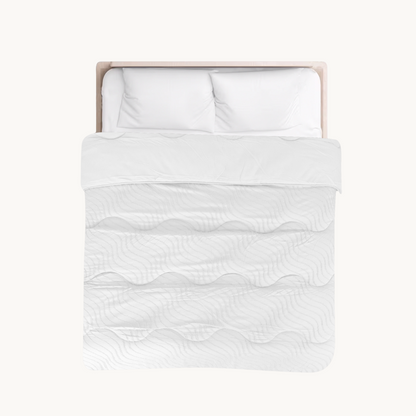 Dekbed Zonder Overtrek Japandi Waves White